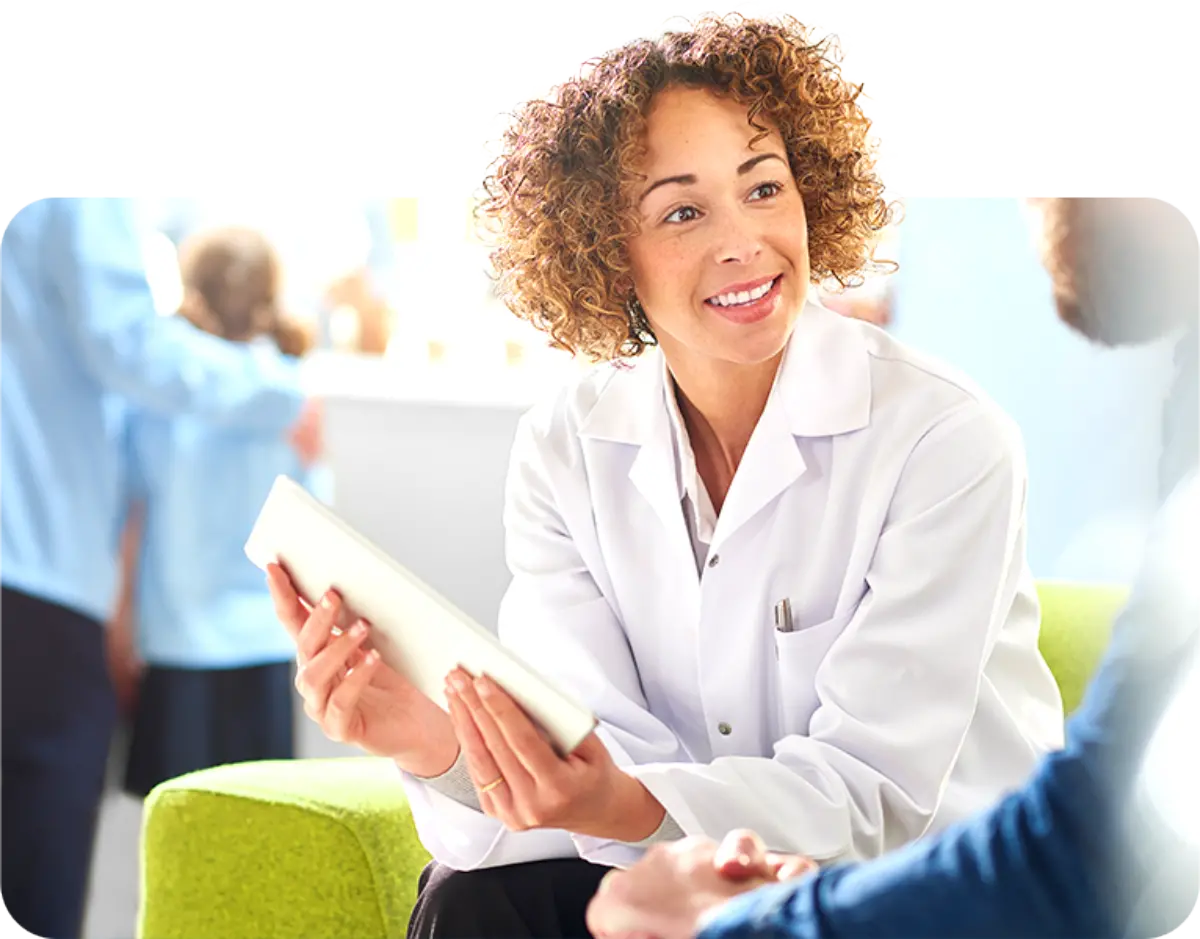 Medical professional delivering care